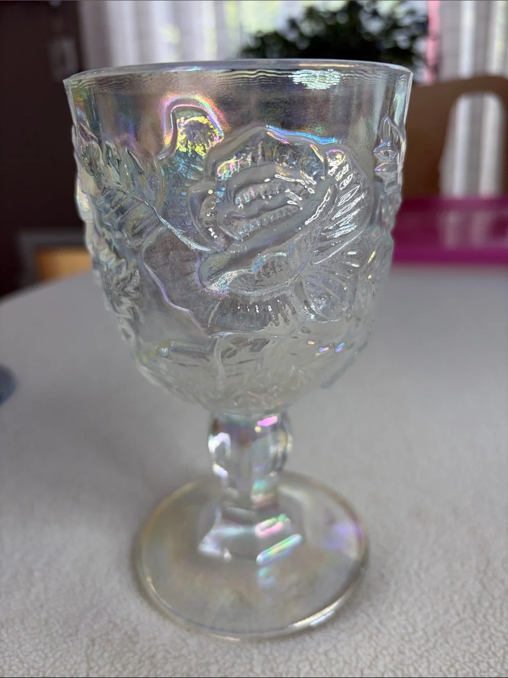 Vintage Madonna Inn Wild Rose Pattern 1 Water Glasses
